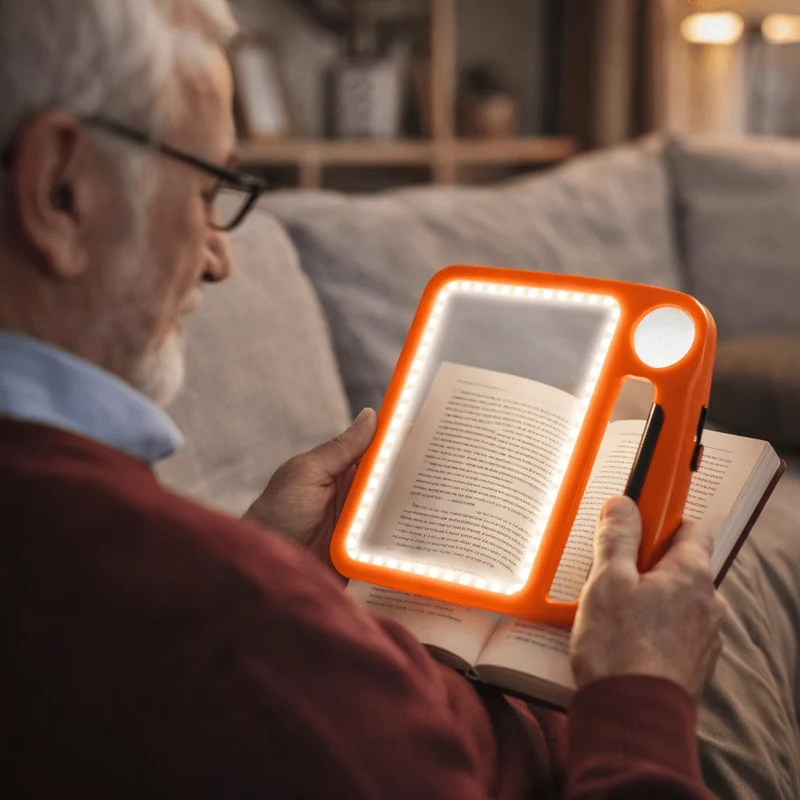 Leselupe mit LED – 5x/10x Vergrößerung & Große Linse für Komfortables Lesen