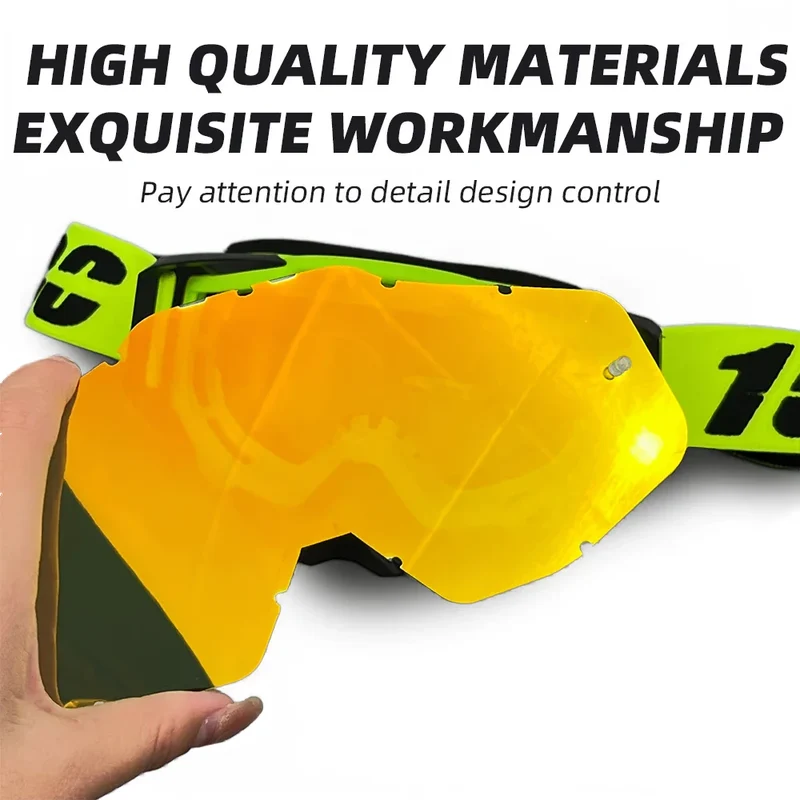 Motocross Brille – Breites Sichtfeld & Verstellbares Kopfband