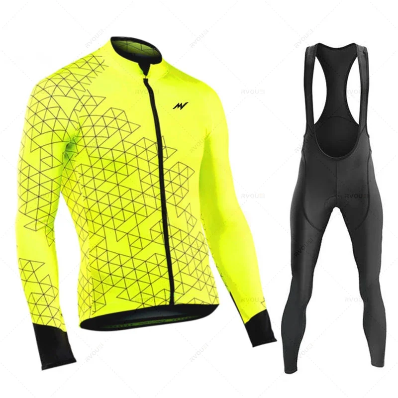 Radtrikot Set Herren – Langarm, Atmungsaktiv & Elastische Passform
