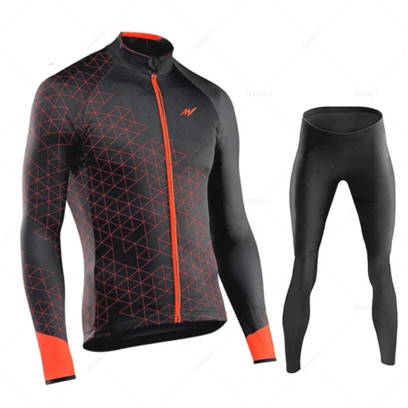 Radtrikot Set Herren – Langarm, Atmungsaktiv & Elastische Passform