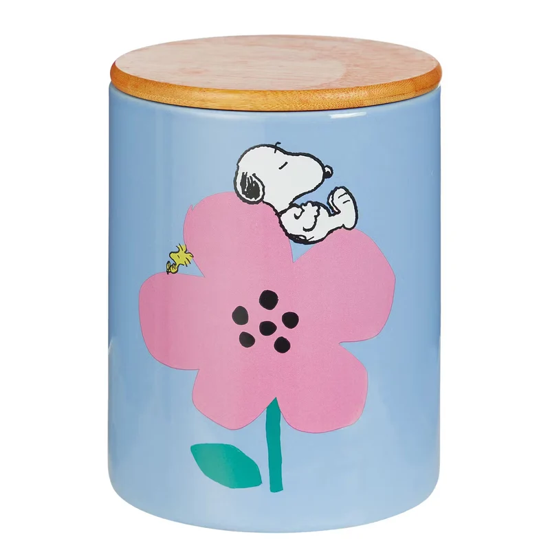 PEANUTS Aufbewahrungsdose – Snoopy Design Vorratsdose Mit Bambusdeckel