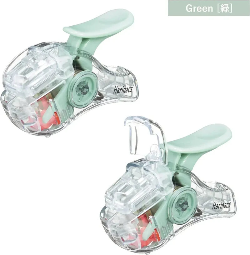 Kokuyo Needleless Stapler Harinacs Alpha Green 5-Sheet Compact