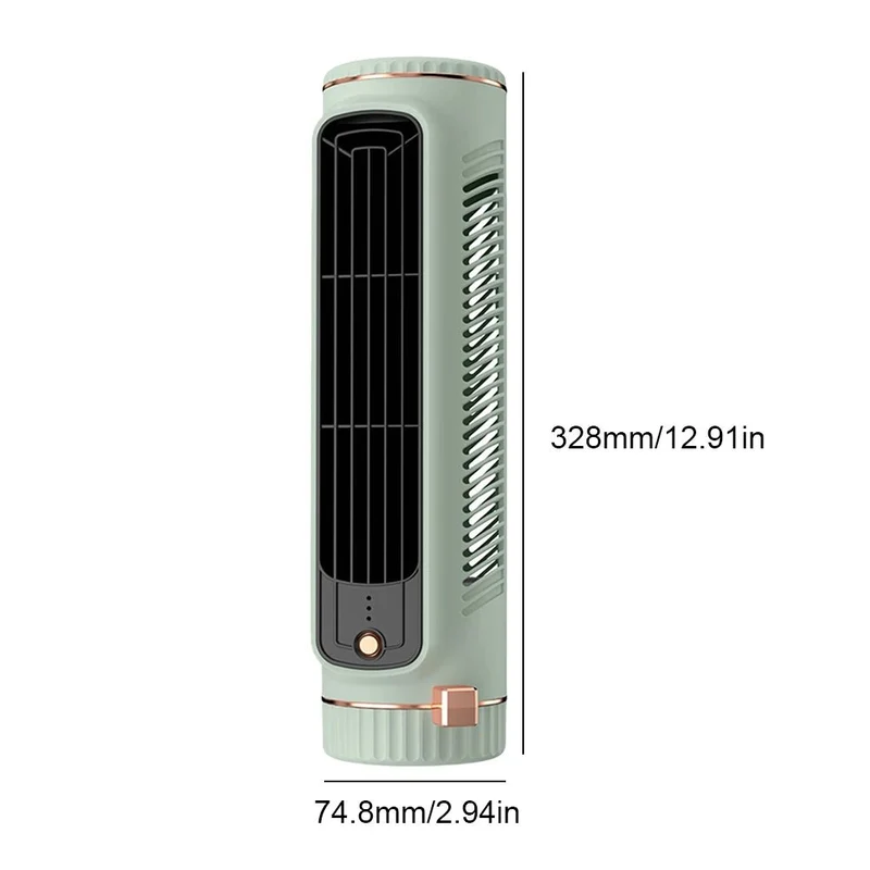 USB Tischventilator Leise – 3 Geschwindigkeiten, USB-Betrieb & Kompaktes Turmdesign