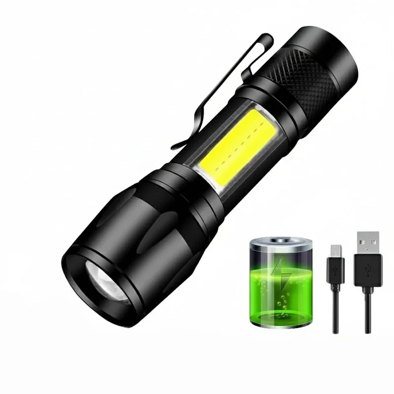LED Taschenlampe aufladbar – USB-C Outdoor Lampe wasserdicht