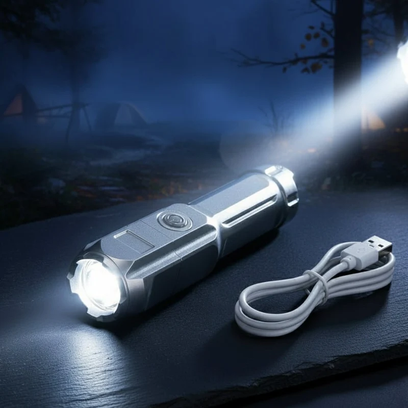 LED Taschenlampe aufladbar – USB-C Outdoor Lampe wasserdicht