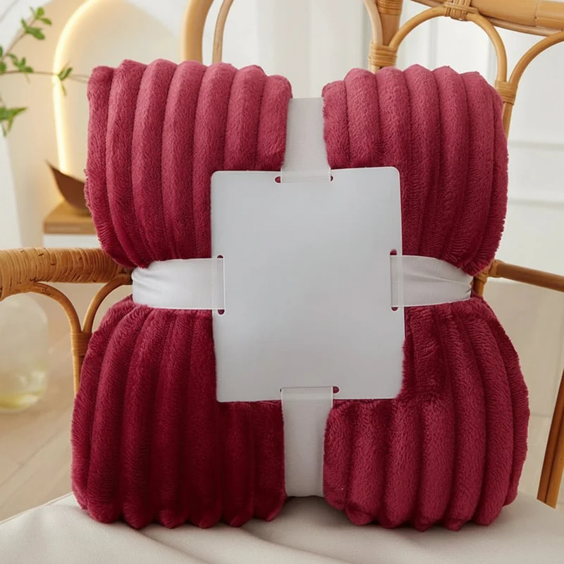 Flanell Plüsch Decke – Weich, Warm & Stilvolles Streifenmuster