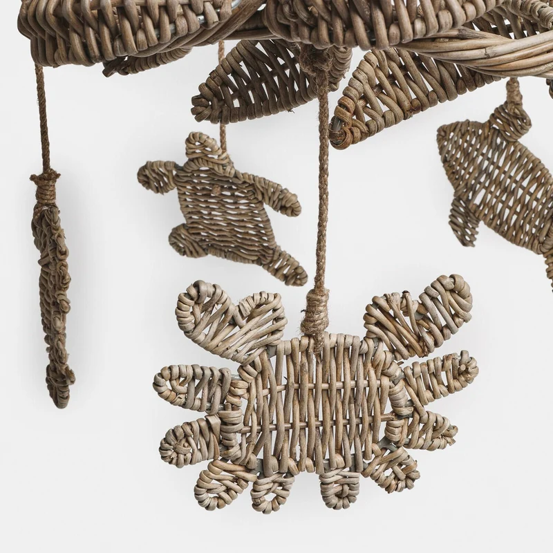 ÉTOILE Hängemobil – Handgefertigtes Baby-Mobile mit Stern-Design aus Rattan für ruhige Schlafatmosphäre