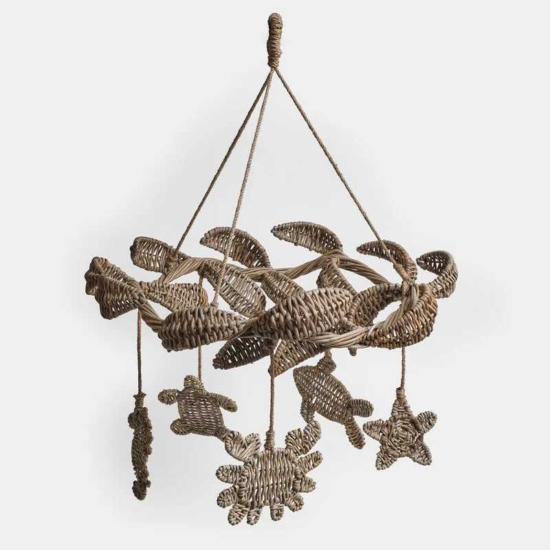 ÉTOILE Hängemobil – Handgefertigtes Baby-Mobile mit Stern-Design aus Rattan für ruhige Schlafatmosphäre