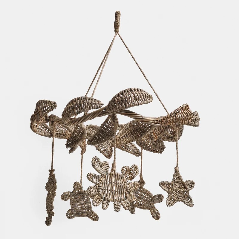 ÉTOILE Hängemobil – Handgefertigtes Baby-Mobile mit Stern-Design aus Rattan für ruhige Schlafatmosphäre