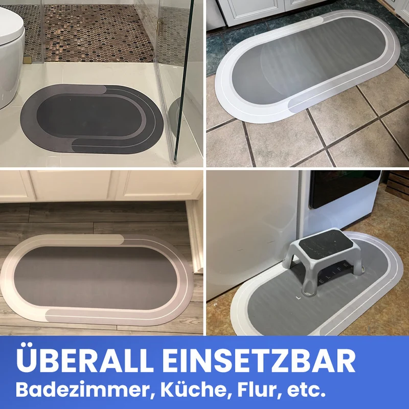 Fußmatte – Schnelltrocknende & saugstarke Badematte mit Anti-Rutsch-Unterseite