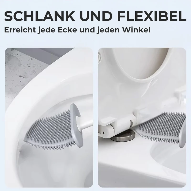Toilettenbürste – Flexible Silikon WC-Bürste für hygienische Tiefenreinigung