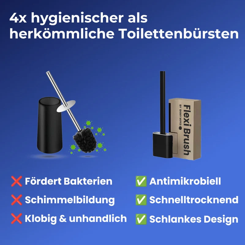 Toilettenbürste – Flexible Silikon WC-Bürste für hygienische Tiefenreinigung