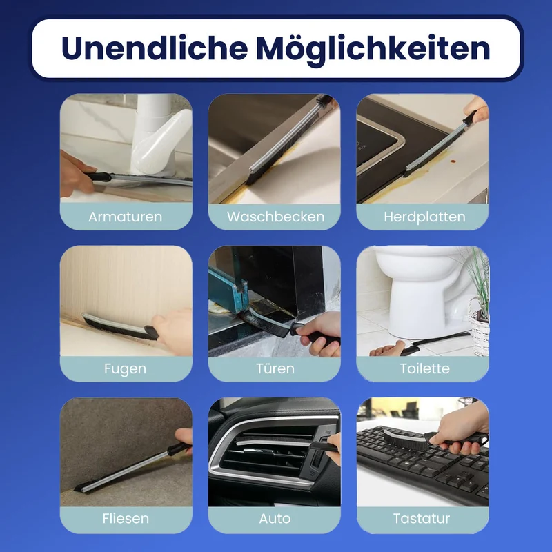 Präzisionsbürsten – Hochpräzises Reinigungsbürsten-Set für enge Stellen & Detailreinigung