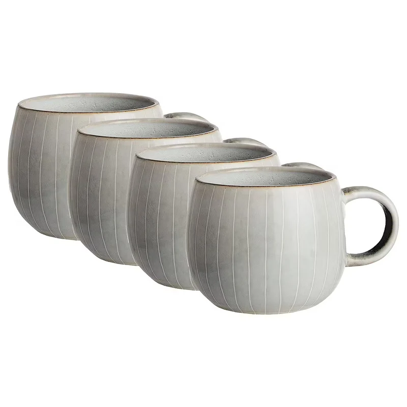 HENLEY Tasse 4er-Set – Steinzeug Kaffeetassen Für Stilvolle Alltagsmomente