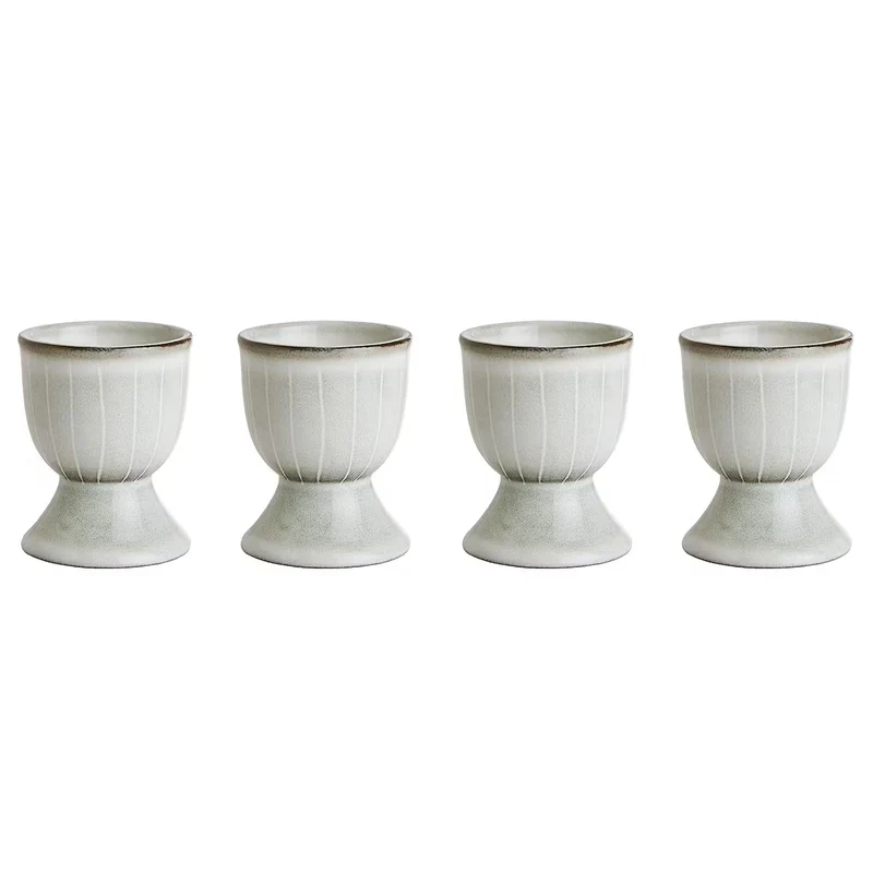 HENLEY Eierbecher 4er-Set – Schlichte Steinzeug-Eierbecher Für Stilvolles Frühstück