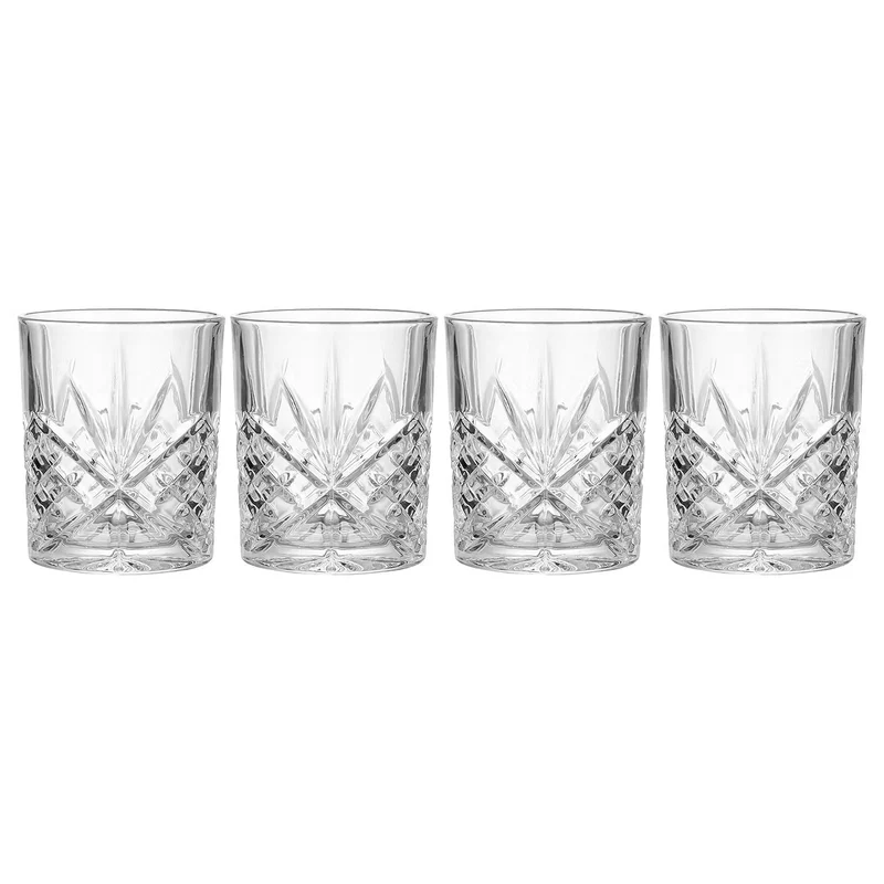 CRYSTAL CLUB Wasserglas 4er-Set – Zeitlose Klarglas-Trinkgläser Für Jeden Tag