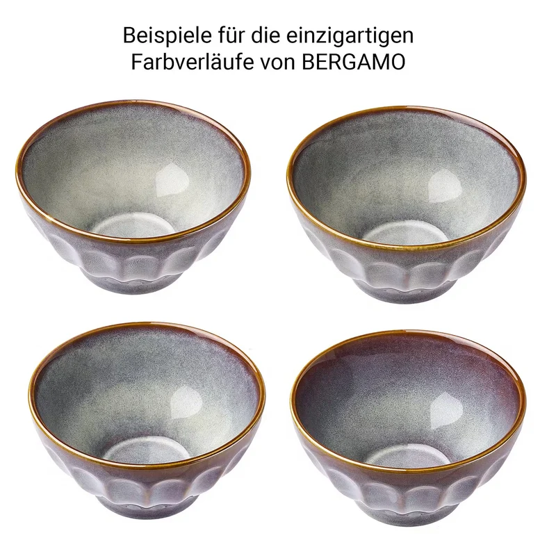 BERGAMO Schüssel – Mediterrane Steinzeug-Schale Mit Reaktiver Glasur
