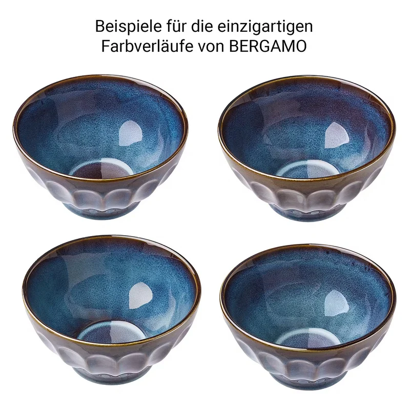 BERGAMO Schüssel – Mediterrane Steinzeug-Schale Mit Reaktiver Glasur