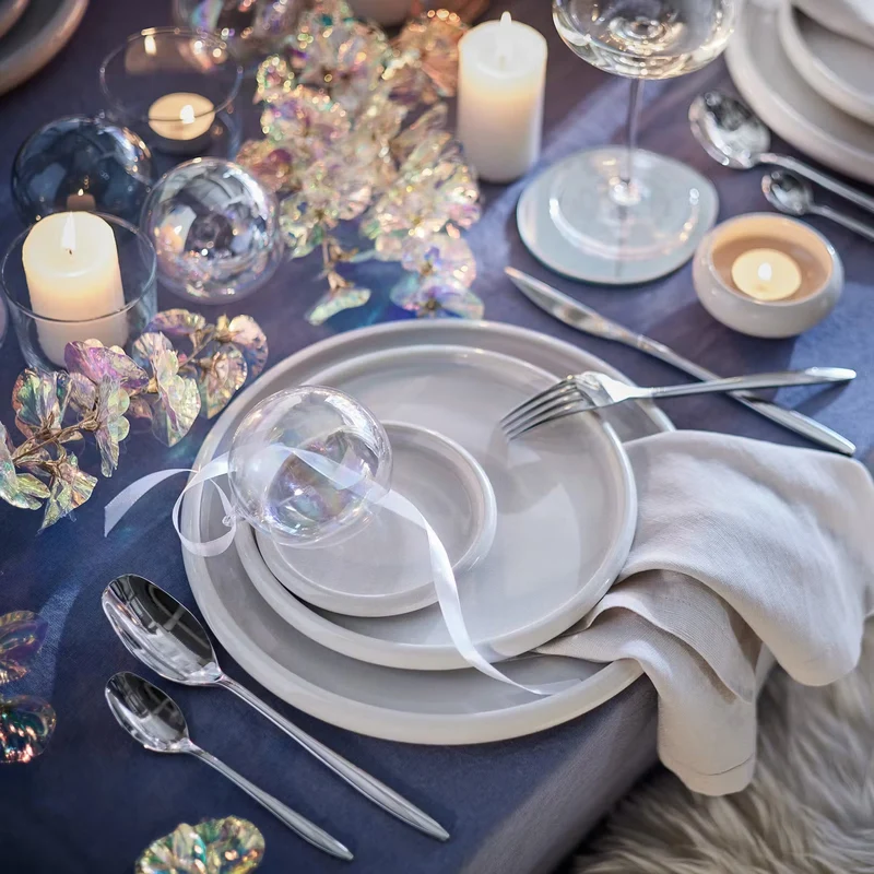 BOOGY Dinnerteller 4er-Set – Organisches Steinzeug-Geschirr Für Modernes Dining
