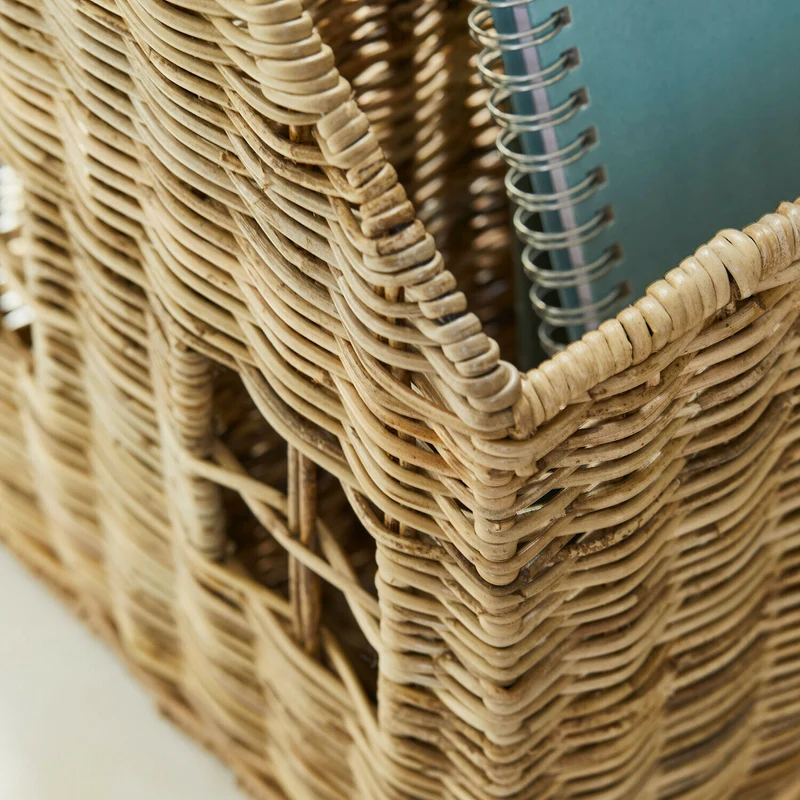 TILLYROO Hauskorb für Kinder – Handgefertigter Rattan Aufbewahrungskorb mit Hausdesign