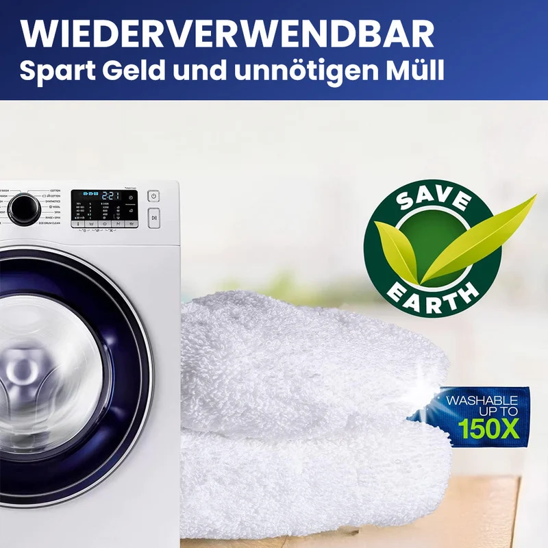 Wiederverwendbare Mopp-Bezüge – Waschbare Mikrofaser-Wischpads für nachhaltige Bodenreinigung