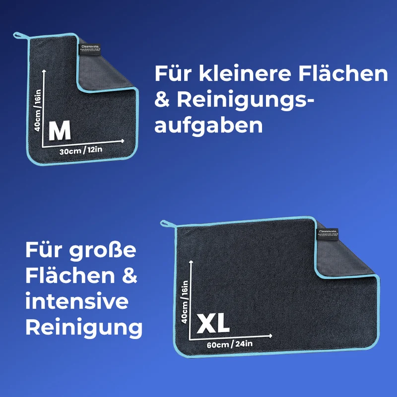 PRO Trockentuch – Hochsaugfähiges Mikrofaser-Trockentuch für streifenfreie Sauberkeit im Bad, Haushalt & Auto