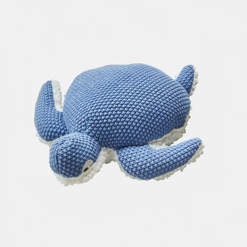 LOMENCIA Stofftier – Liebevoll gehäkelte Schildkröte aus Baumwolle mit weichem Kuschelbauch für Kinder