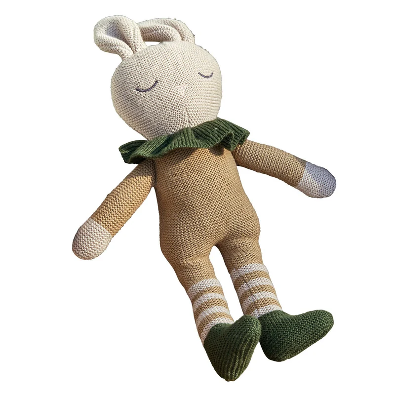 CUDDECLOUD Kuschelkaninchen – Weiches Strickstoff Kuscheltier Für Geborgenheit Und Ruhige Kindermomente