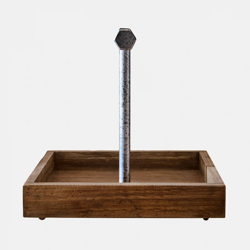 FARROWBY Tablett – Handgefertigtes Serviertablett Aus Mangoholz Mit Antik-Finish