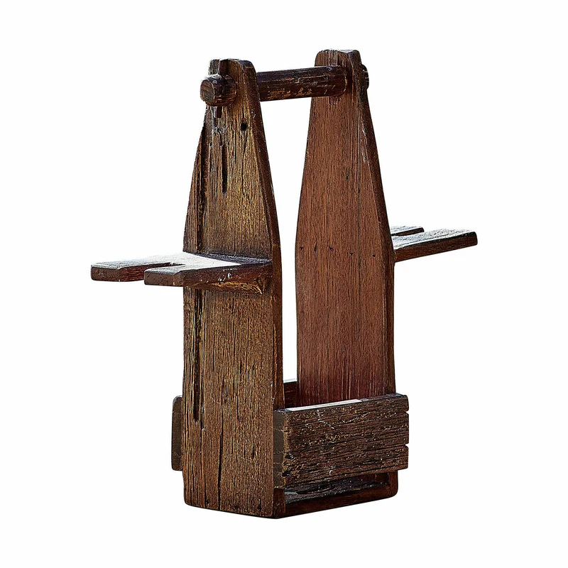 PRÉALON Flaschenhalter Mit Gläsern – Rustikales Weinhalter-Set Aus Wiederaufbereitetem Salbaumholz