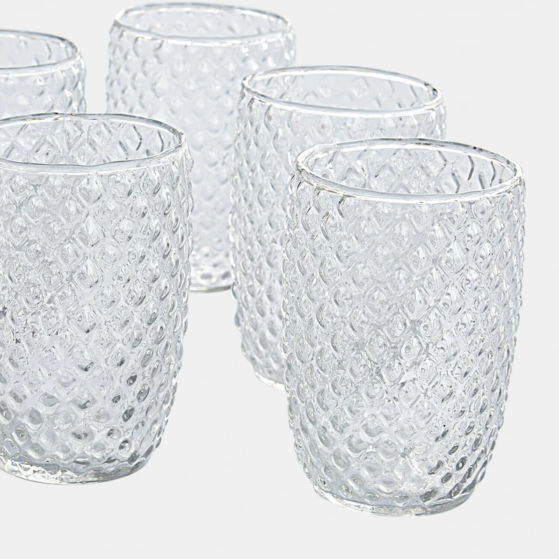IVORIAS Glas 6er-Set – Elegante Trinkgläser Mit Strukturdesign