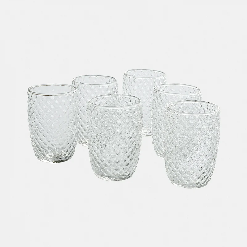 IVORIAS Glas 6er-Set – Elegante Trinkgläser Mit Strukturdesign