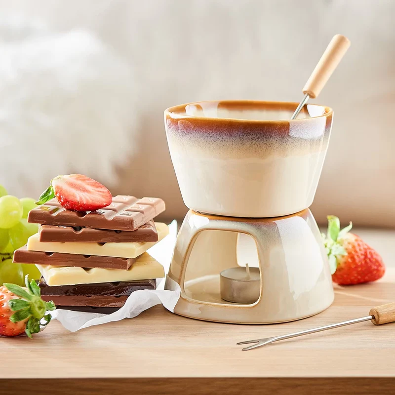 MINI Fondue Au Chocolat – Kompaktes Schokoladenfondue-Set Für Süße Genussmomente