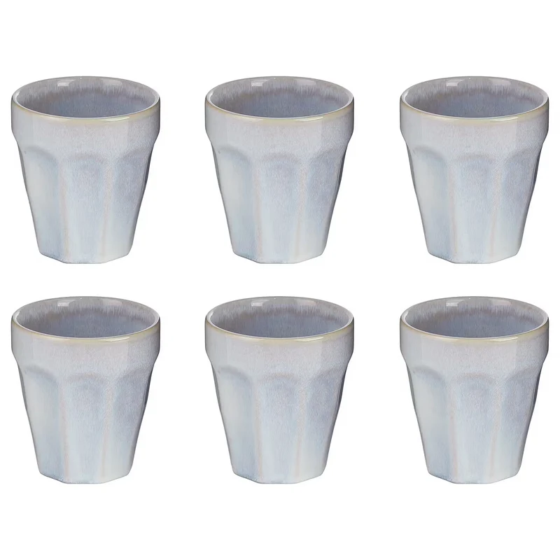 BERGAMO Kaffeetasse 6er-Set – Zeitlose Glas-Kaffeetassen Für Kaffee, Tee & Heißgetränke