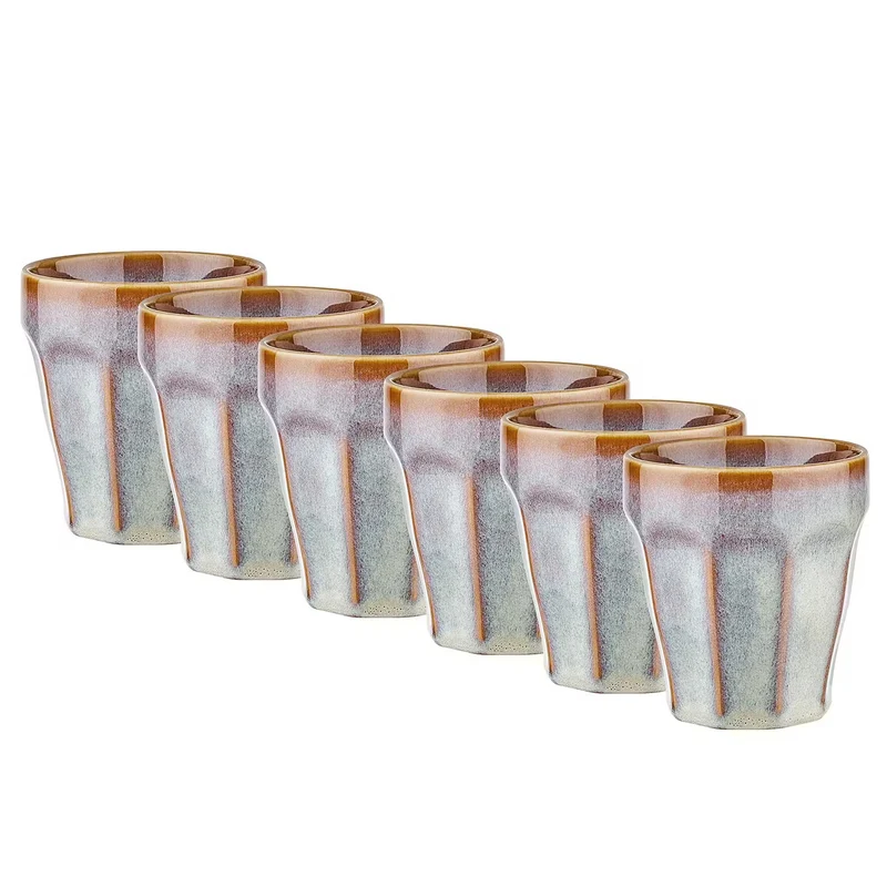BERGAMO Kaffeetasse 6er-Set – Zeitlose Glas-Kaffeetassen Für Kaffee, Tee & Heißgetränke