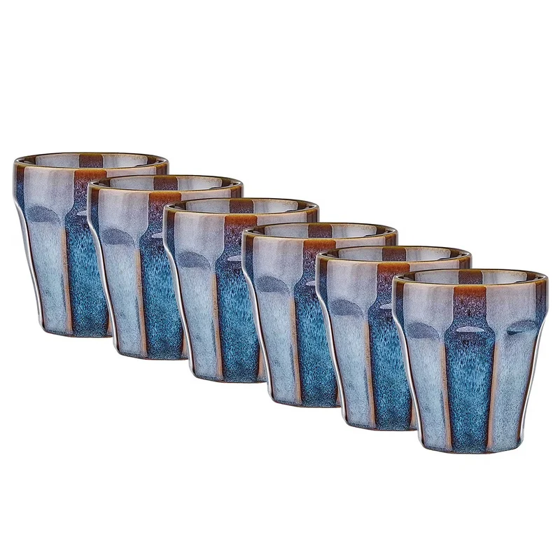 BERGAMO Kaffeetasse 6er-Set – Zeitlose Glas-Kaffeetassen Für Kaffee, Tee & Heißgetränke