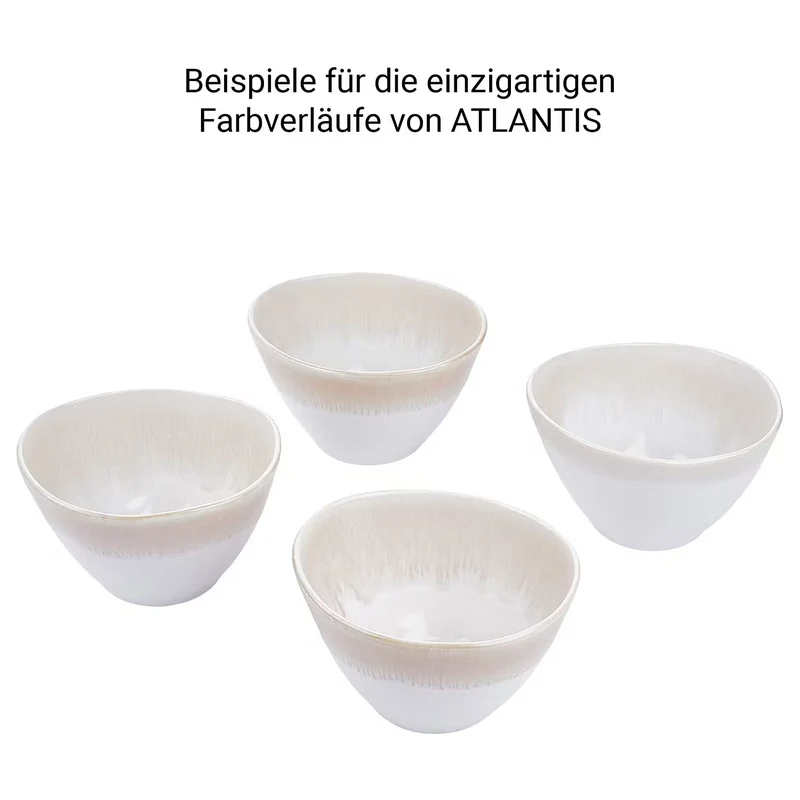 ATLANTIS Schale 4er-Set – Mediterrane Steingutschalen Mit Maritimer Glasur