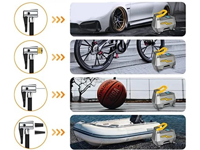 Tragbarer Luftkompressor Reifenfüller AC/DC Elektropumpe für Auto DC 12V
