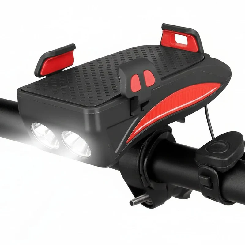 Fahrradlicht mit Powerbank – Handyhalterung & helles LED-Licht