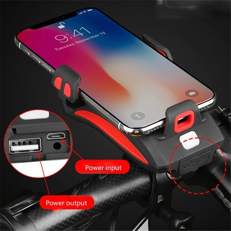 Fahrradlicht mit Powerbank – Handyhalterung & helles LED-Licht