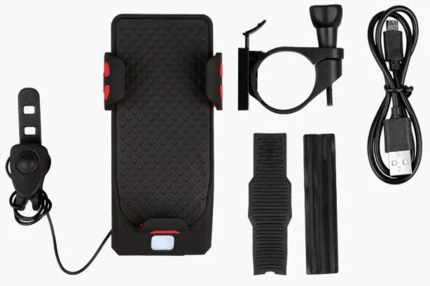Fahrradlicht mit Powerbank – Handyhalterung & helles LED-Licht