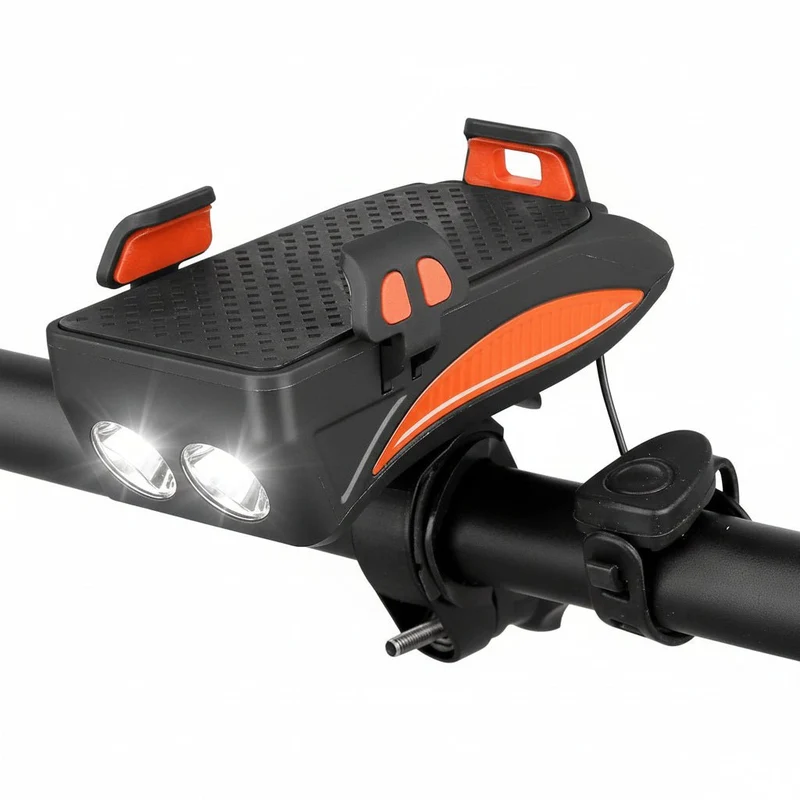 Fahrradlicht mit Powerbank – Handyhalterung & helles LED-Licht
