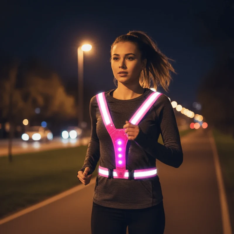LED Sicherheitsweste – 360° Sichtbarkeit für Joggen & Radfahren