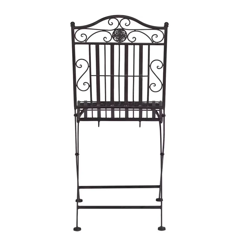 TERRACE HILL Gartenmöbel-Set 3-teilig – Vintage Klappbares Eisen-Bistro-Set