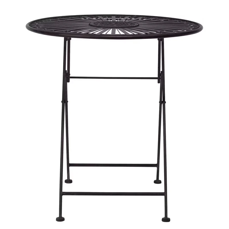 TERRACE HILL Gartenmöbel-Set 3-teilig – Vintage Klappbares Eisen-Bistro-Set