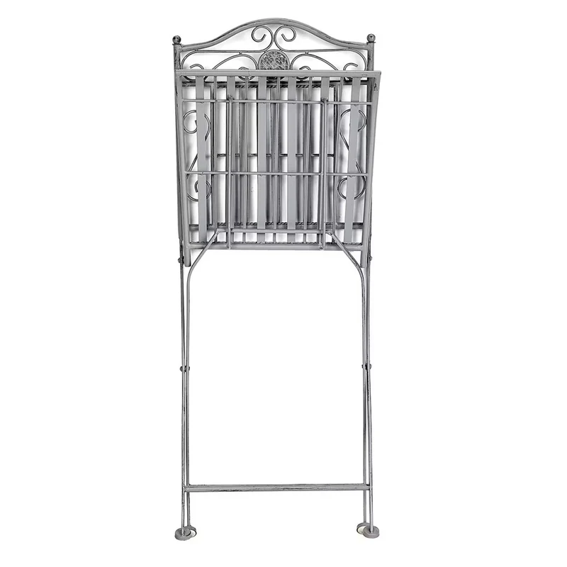 TERRACE HILL Gartenmöbel-Set 3-teilig – Klappbares Eisen-Bistro-Set in Vintage Grau