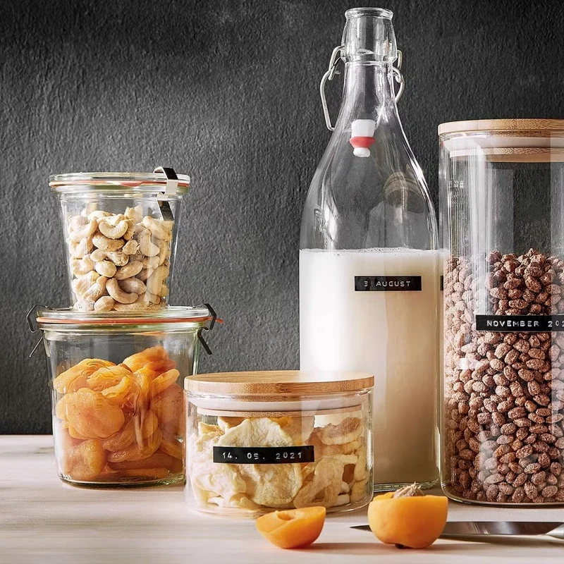 WOODLOCK Vorratsglas 1,75 L – Borosilikatglas Mit Bambusdeckel