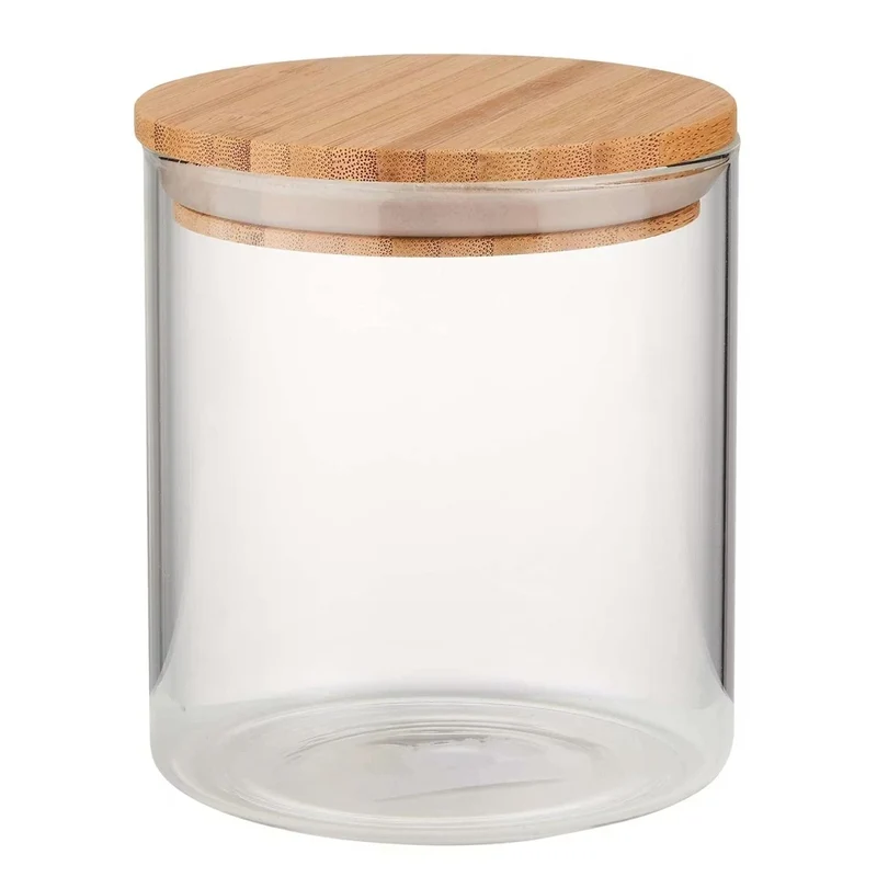 WOODLOCK Vorratsglas 1,75 L – Borosilikatglas Mit Bambusdeckel