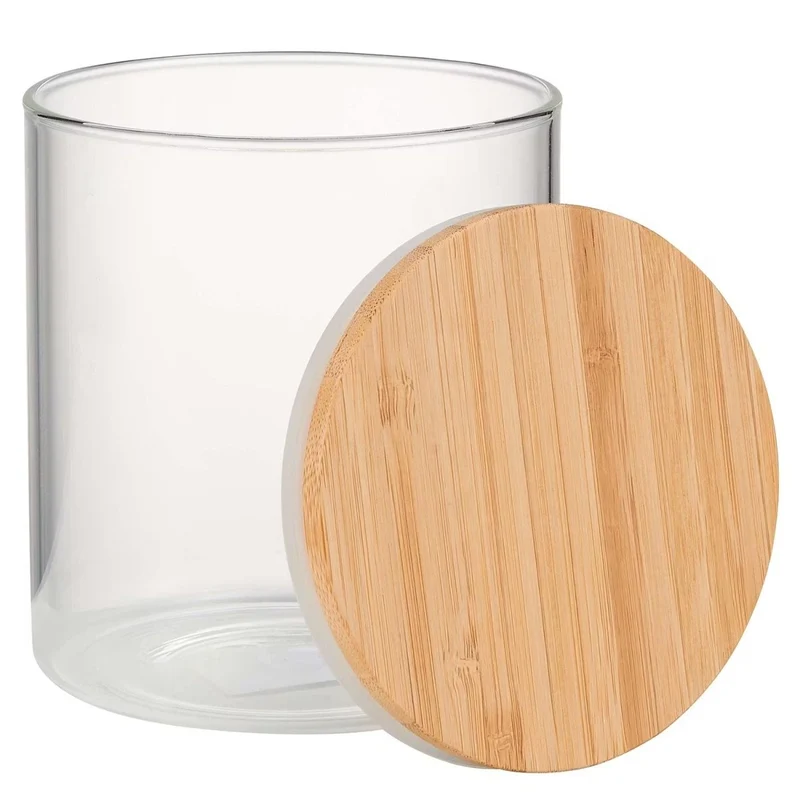 WOODLOCK Vorratsglas 1,75 L – Borosilikatglas Mit Bambusdeckel