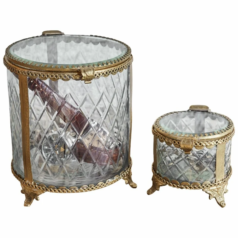 SVELTEQUE Vorratsglas-Set 2-teilig – Dekorative Glasdosen Im Vintage-Stil